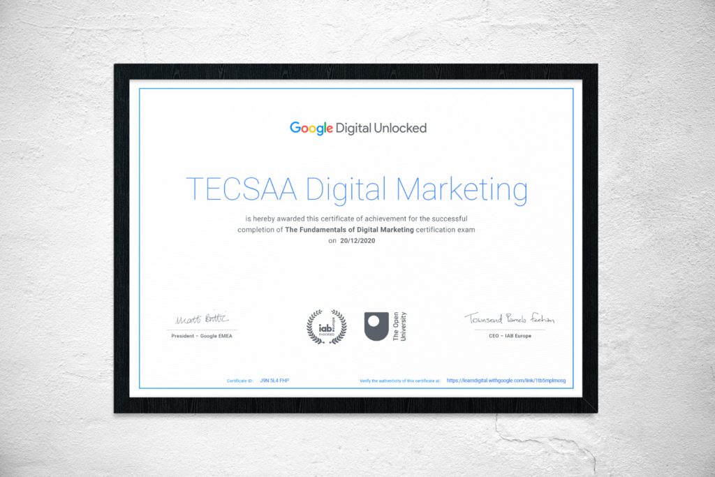 Google-Digital-Unlocked-Certification-TECSAA-Digital-Marketing